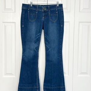 People's Liberation Y2K Low Rise Denim Star Pocket Flared Bootcut Jeans 29